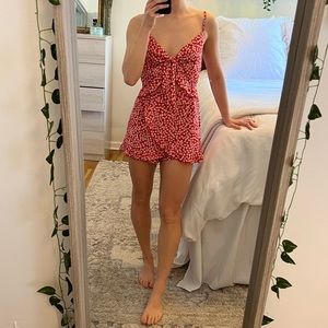 Hello Molly red floral skort ROMPER